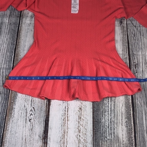 EMPORIO ARMANI Peach Flare Long Sleeve Blouse W46 - Picture 6 of 9